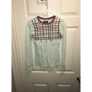 Fossil women's Button-up Long Sleeve Shirt size XS blue brown striped